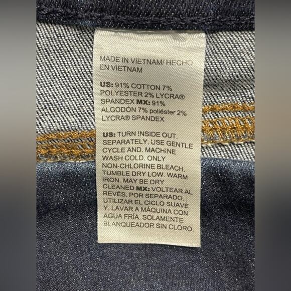 Classic Chicos pullon slim bootcut jeans sz 6R high rise dark wash stretch blue - Picture 4 of 12